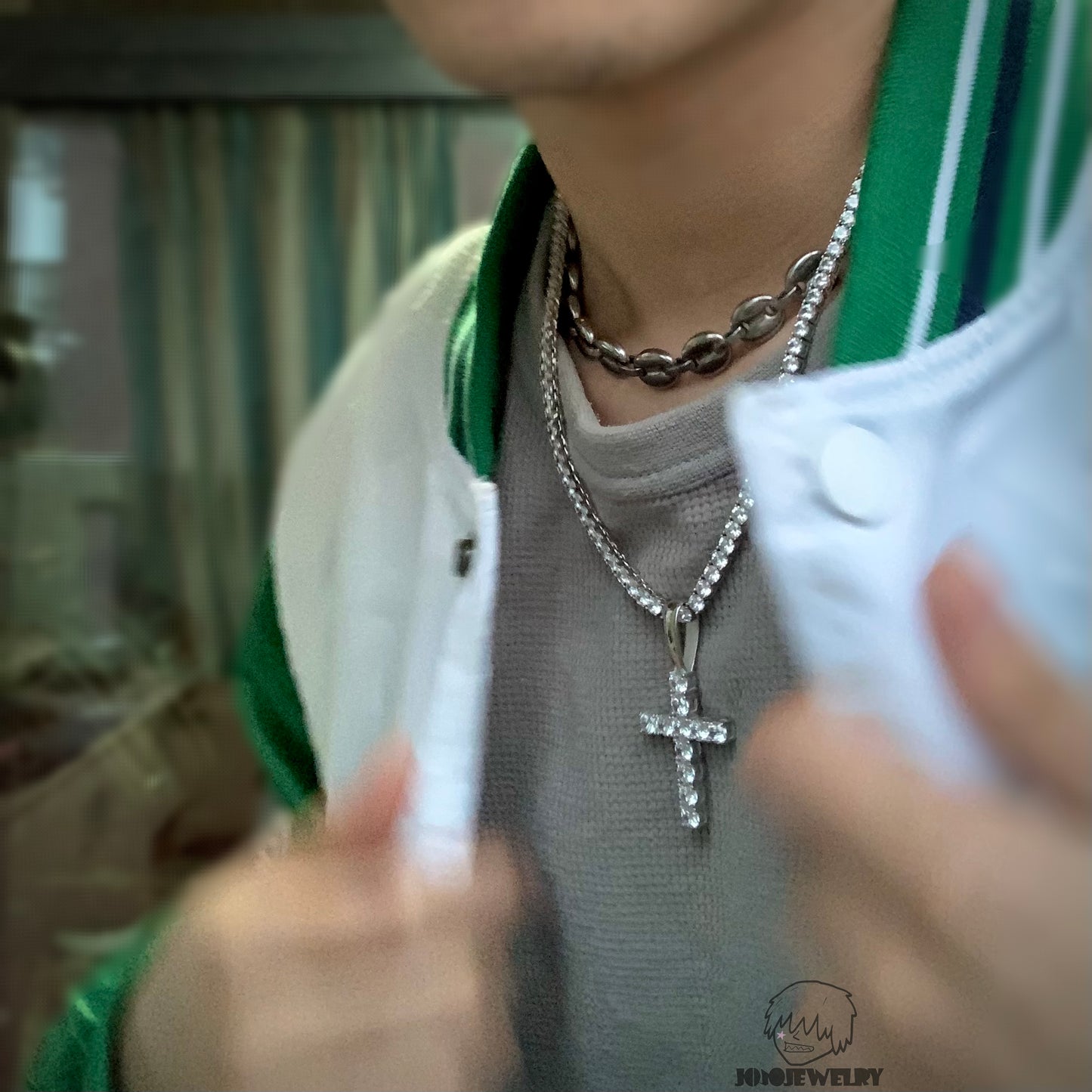 925 Silver VVS Moissanite Cross Pendant