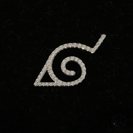 Shinobi Leaf Iced Pendant 木葉 火之意志 莫桑石鑲鑽吊墜項鏈