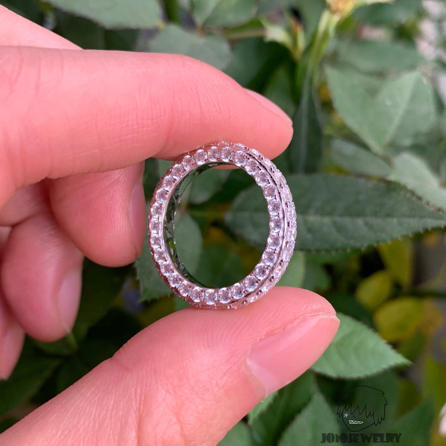 Triple Row Iced Eternity Ring