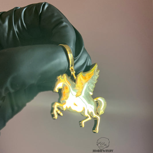 Iced Pegasus Pendant