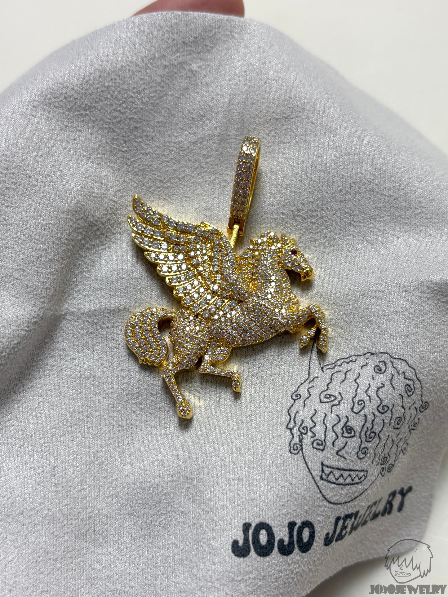 Iced Pegasus Pendant