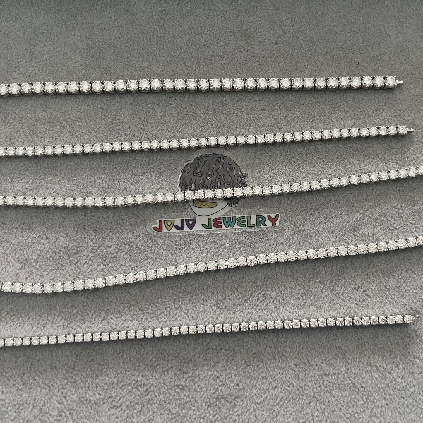 925 Sterling Silver Moissanite Tennis Bracelet