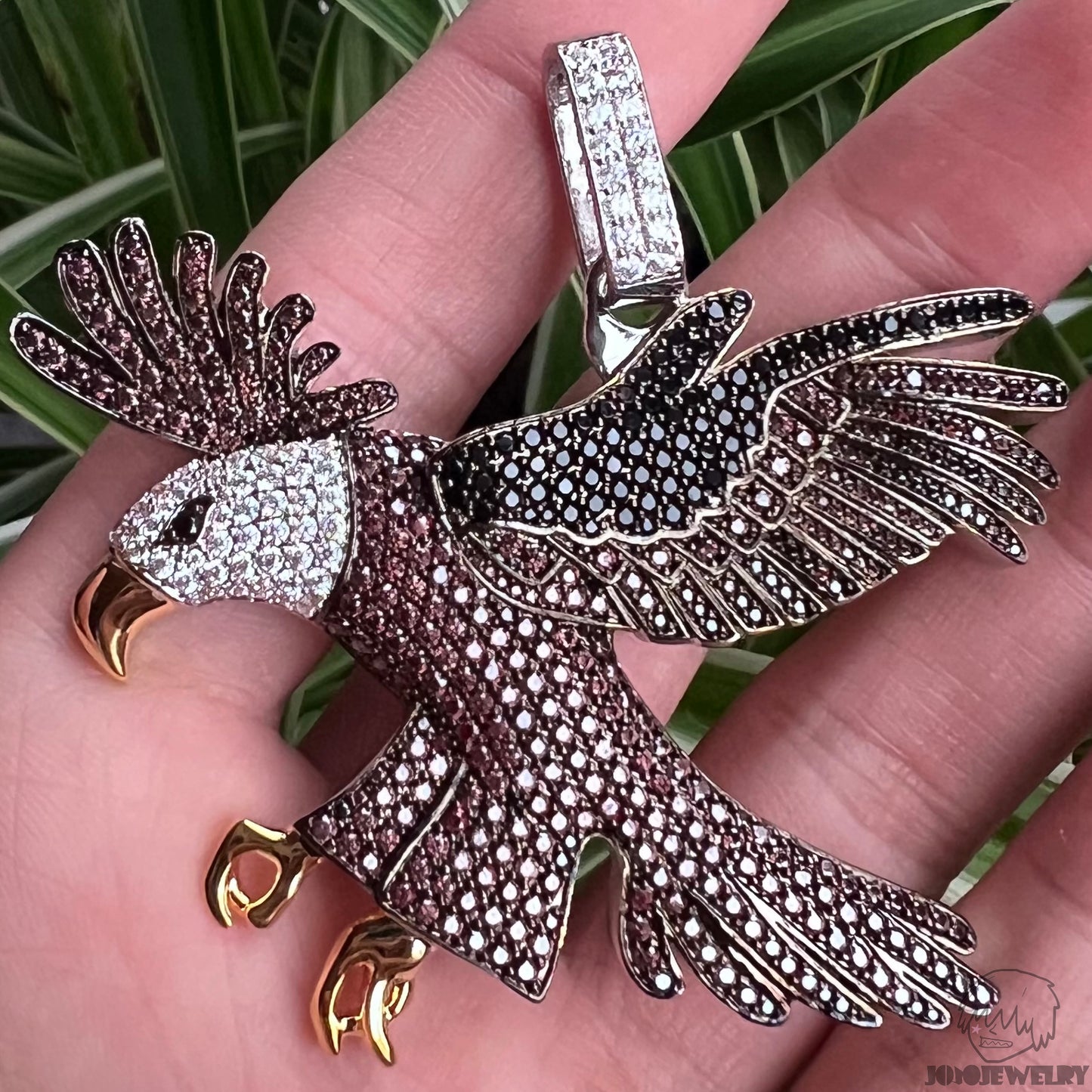Iced Eagle Emoji Pendant