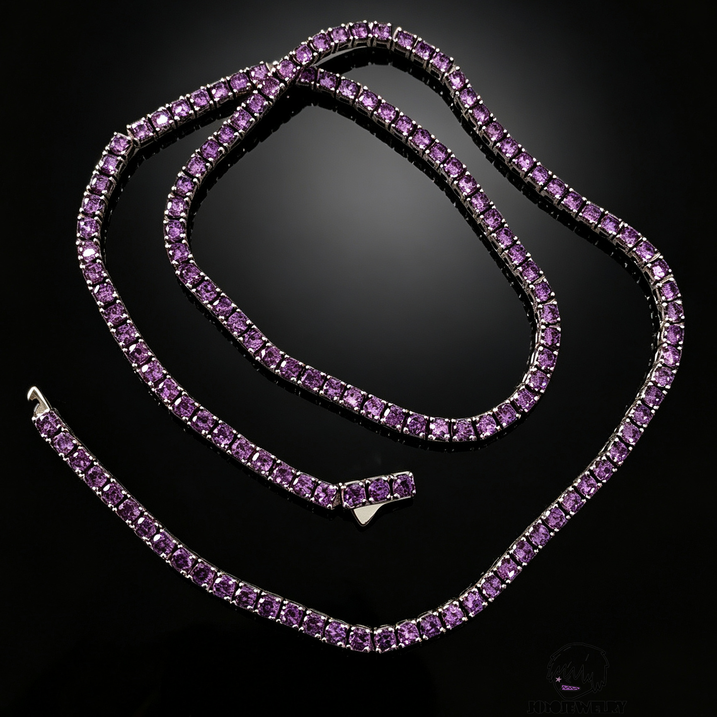 3mm 925 Silver Purple Tennis Chain