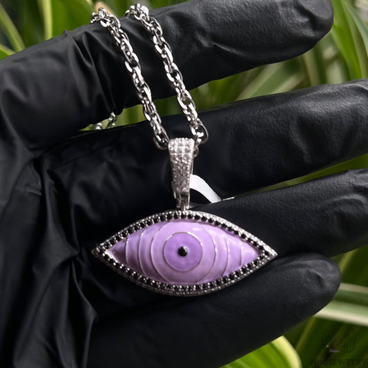 Moissanite Rinnegan Pendant 莫桑石 輪回眼 紫色吊墜項鏈