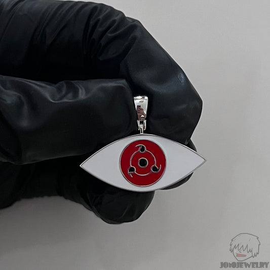Three Tomoe Sharingan & Rinnegan double-sided pendant 三勾玉寫輪眼 輪回眼 雙面吊墜 項鏈挂件