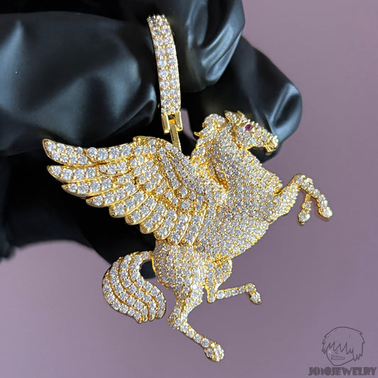 Iced Pegasus Pendant
