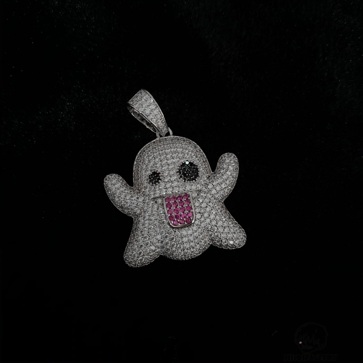 Iced Out Ghost Pendant