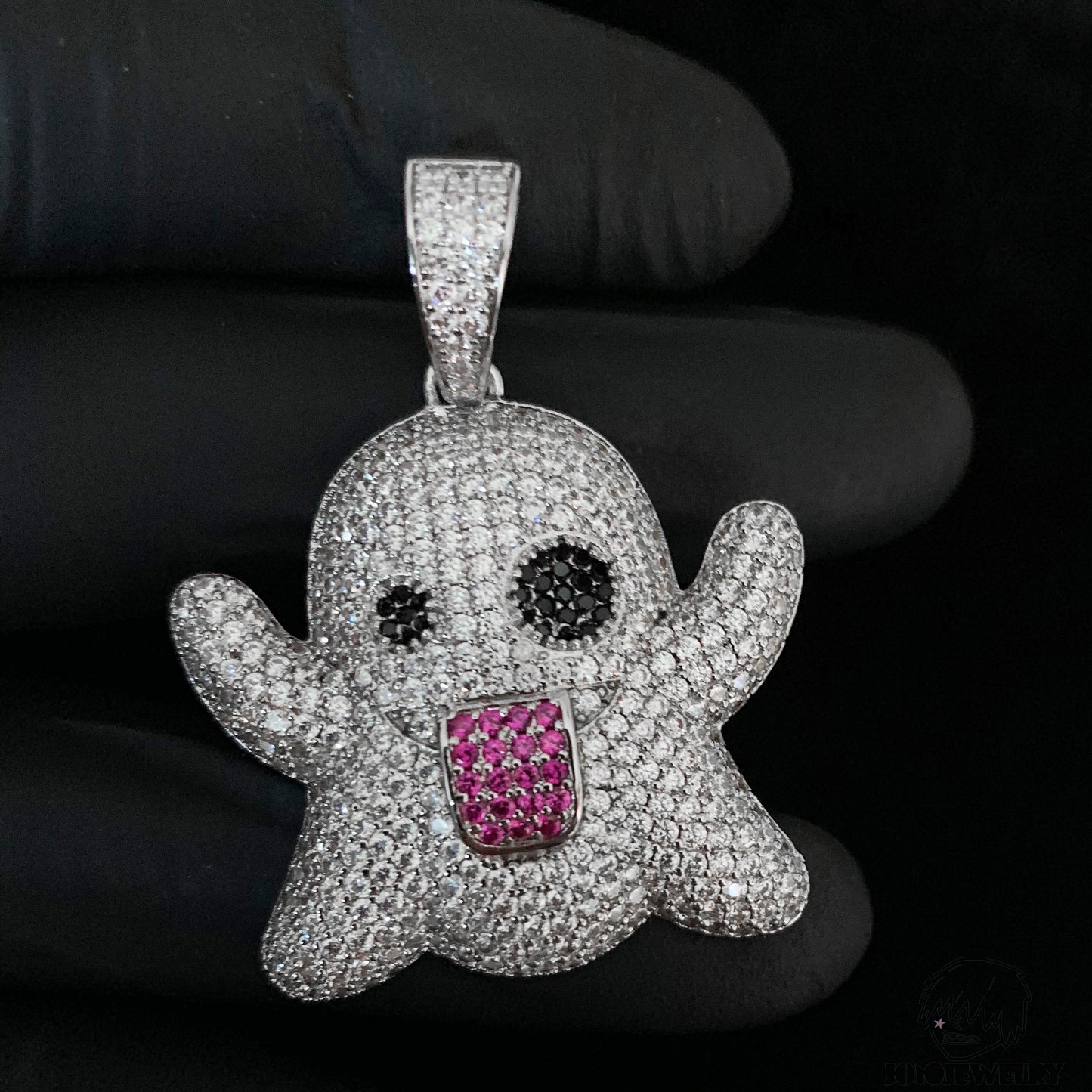 Iced Out Ghost Pendant