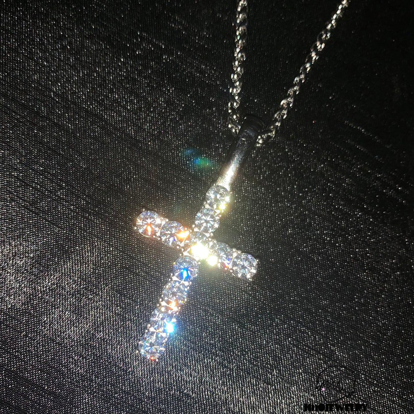 925 Silver VVS Moissanite Cross Pendant