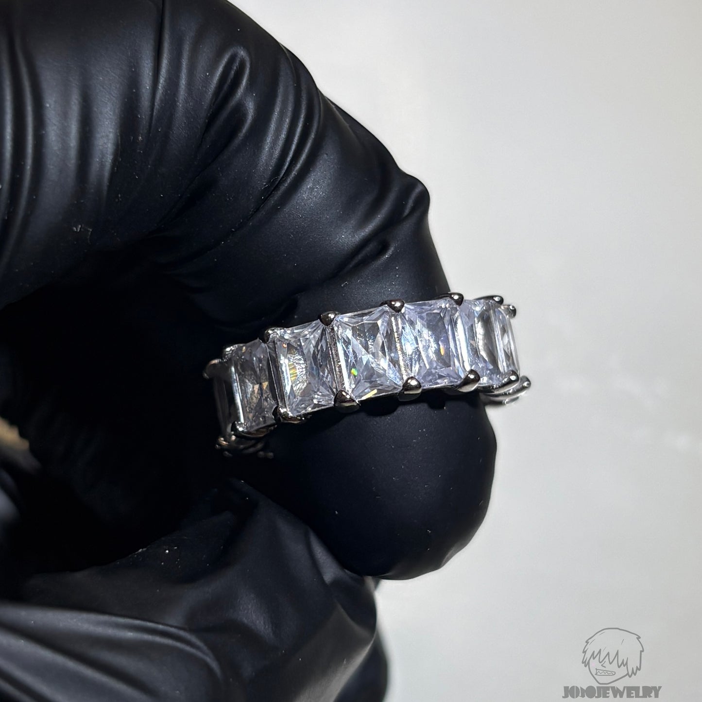 6mm 925 Sterling Silver Radiant Cut Eternity Band