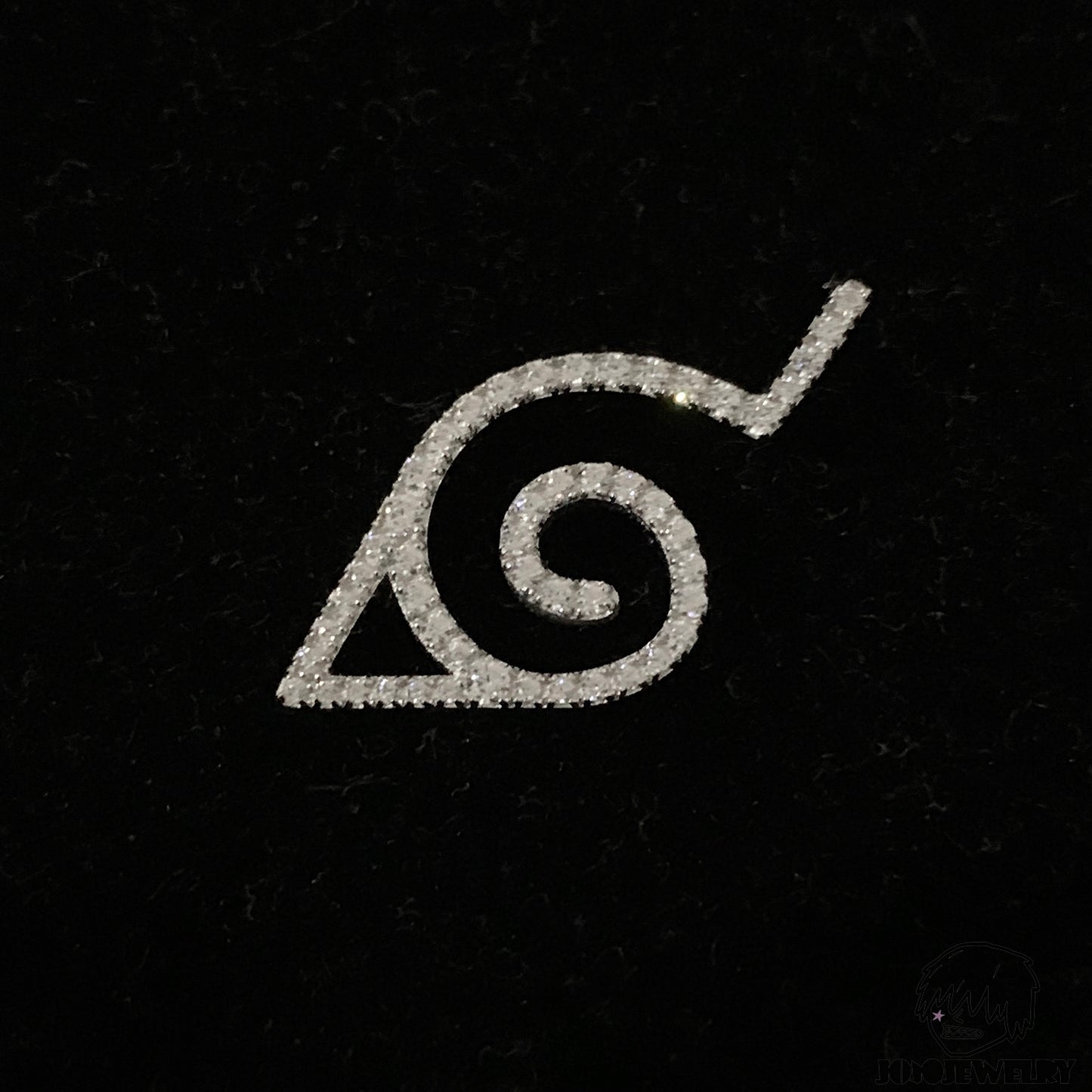 Shinobi Leaf Iced Pendant 木葉 火之意志 莫桑石鑲鑽吊墜項鏈