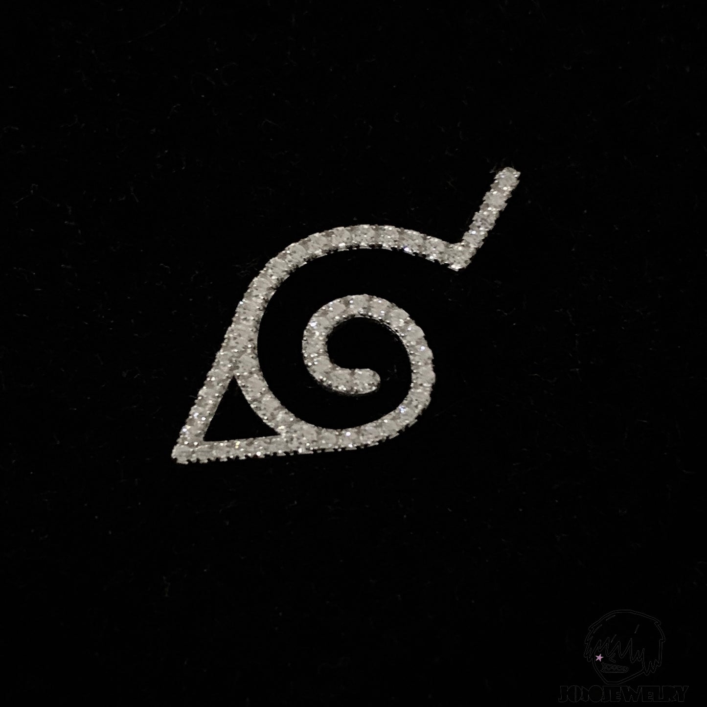 Shinobi Leaf Iced Pendant 木葉 火之意志 莫桑石鑲鑽吊墜項鏈