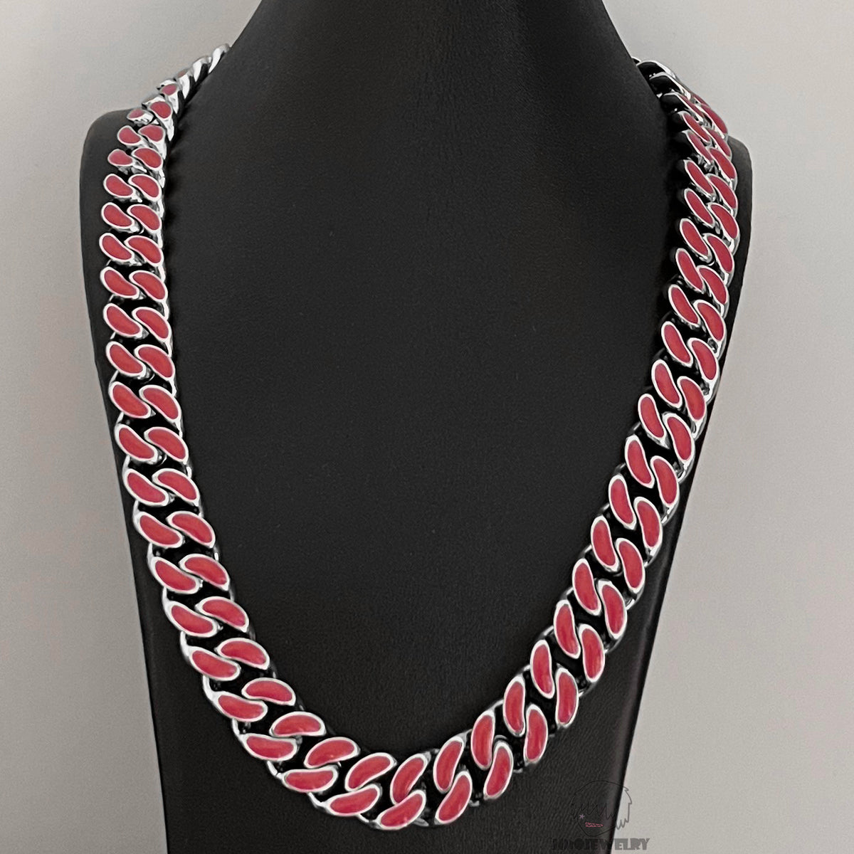 12mm 925 Sterling Silver Double-Sided Colorful Moissanite Iced Cuban Link Chain