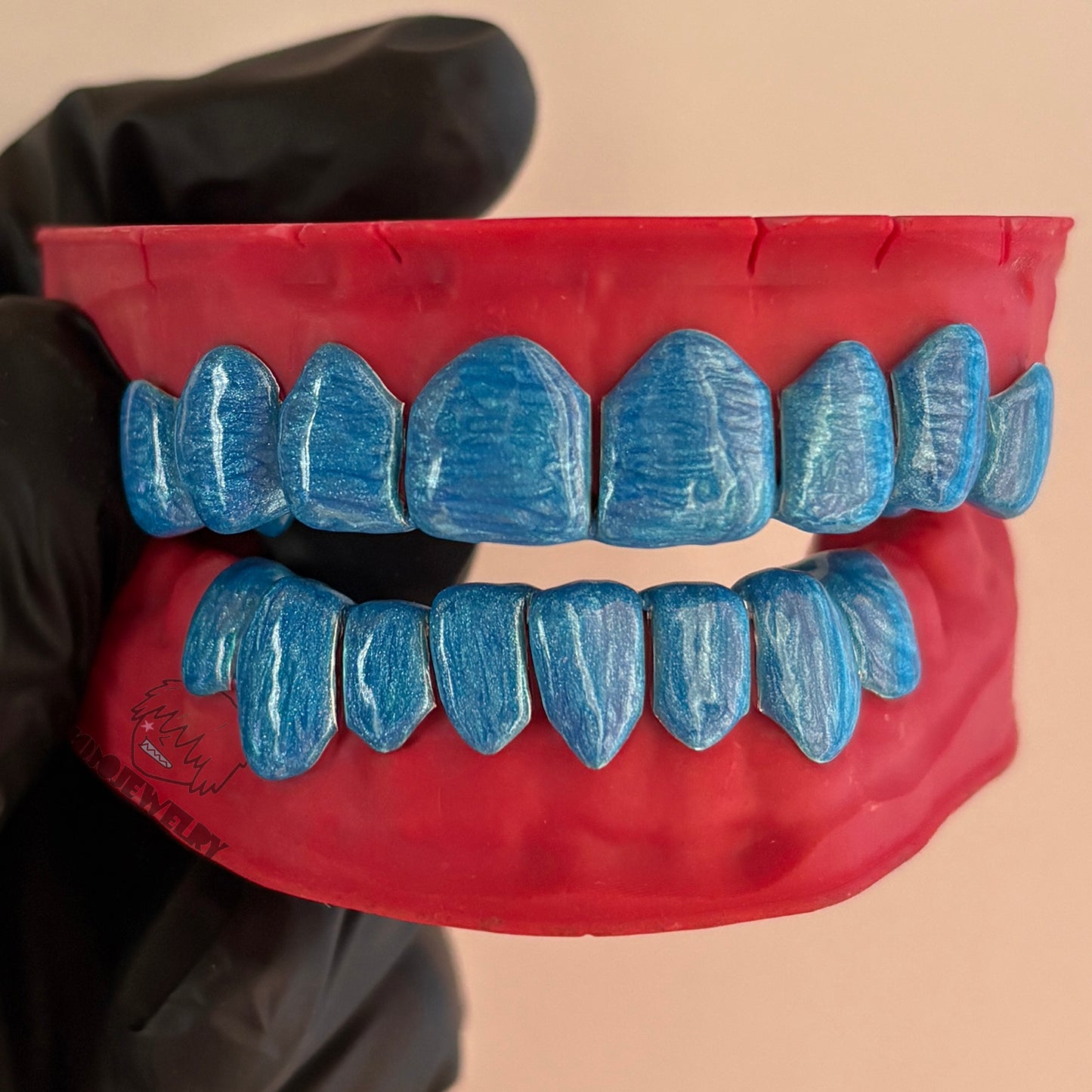 Ocean Blue Enamel Effect Grillz