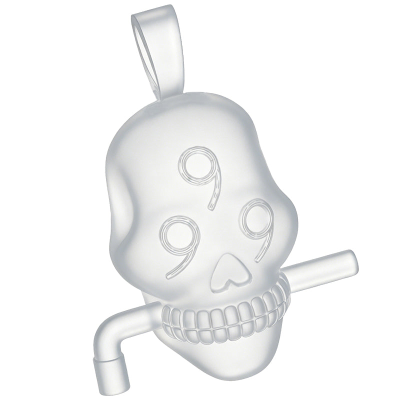 Juice WRLD 999 Skull Transparent Frosted Pendant & Necklace