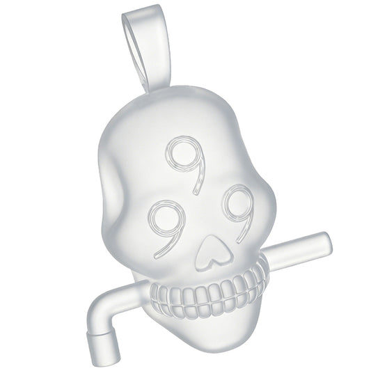 Juice WRLD 999 Skull Transparent Frosted Pendant & Necklace