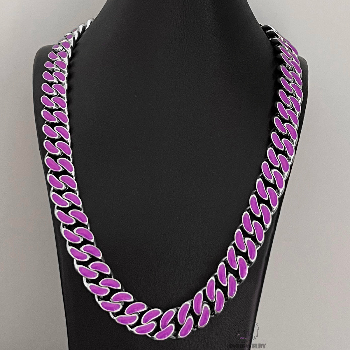 12mm 925 Sterling Silver Double-Sided Colorful Moissanite Iced Cuban Link Chain