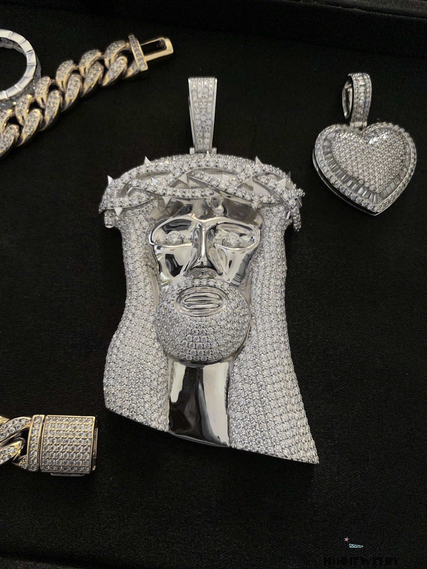 Iced Moissanite Jesus Pendant
