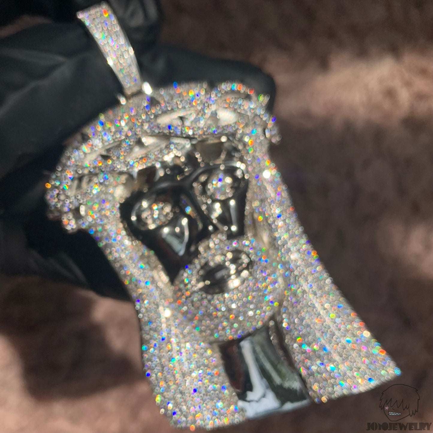 Iced Moissanite Jesus Pendant