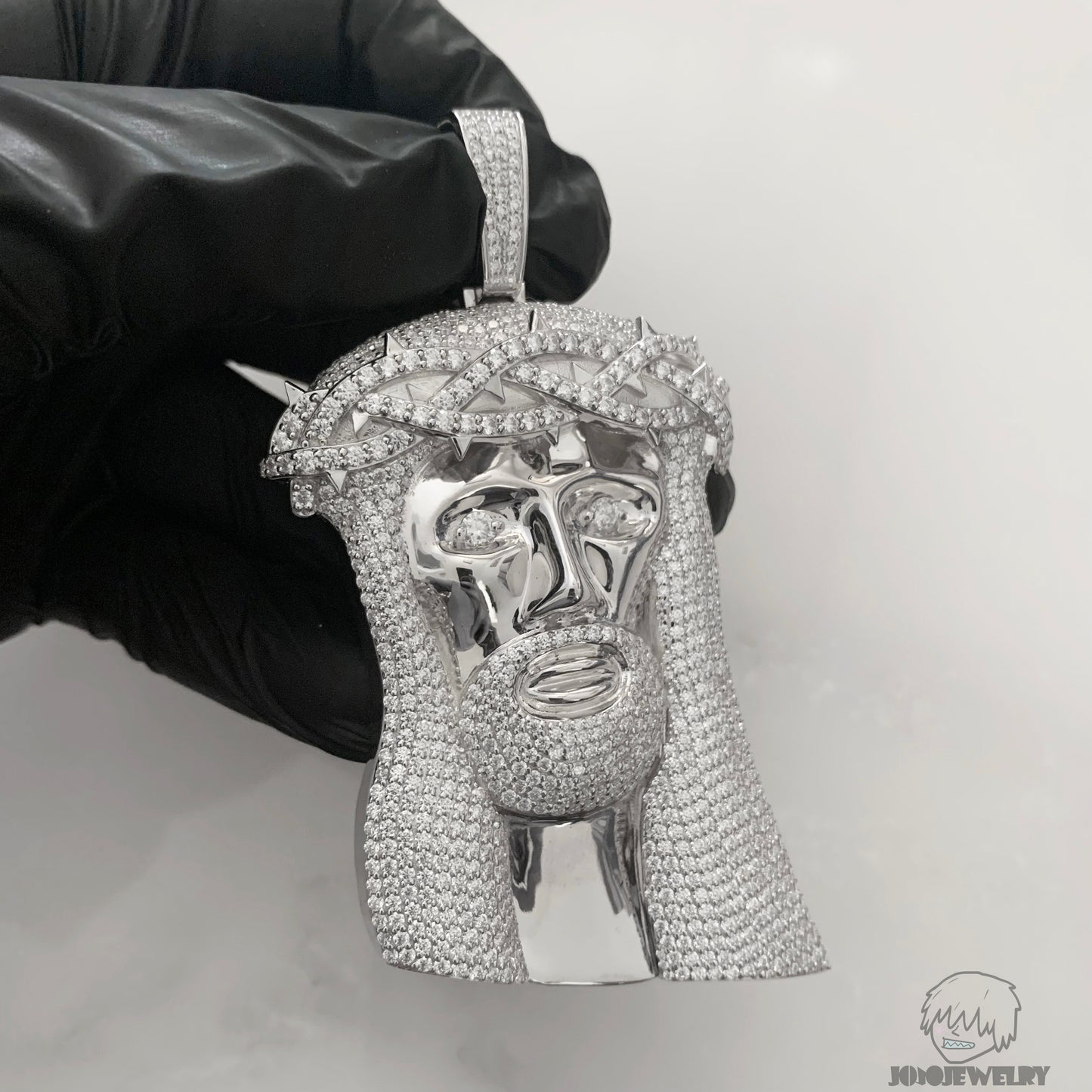 Iced Moissanite Jesus Pendant
