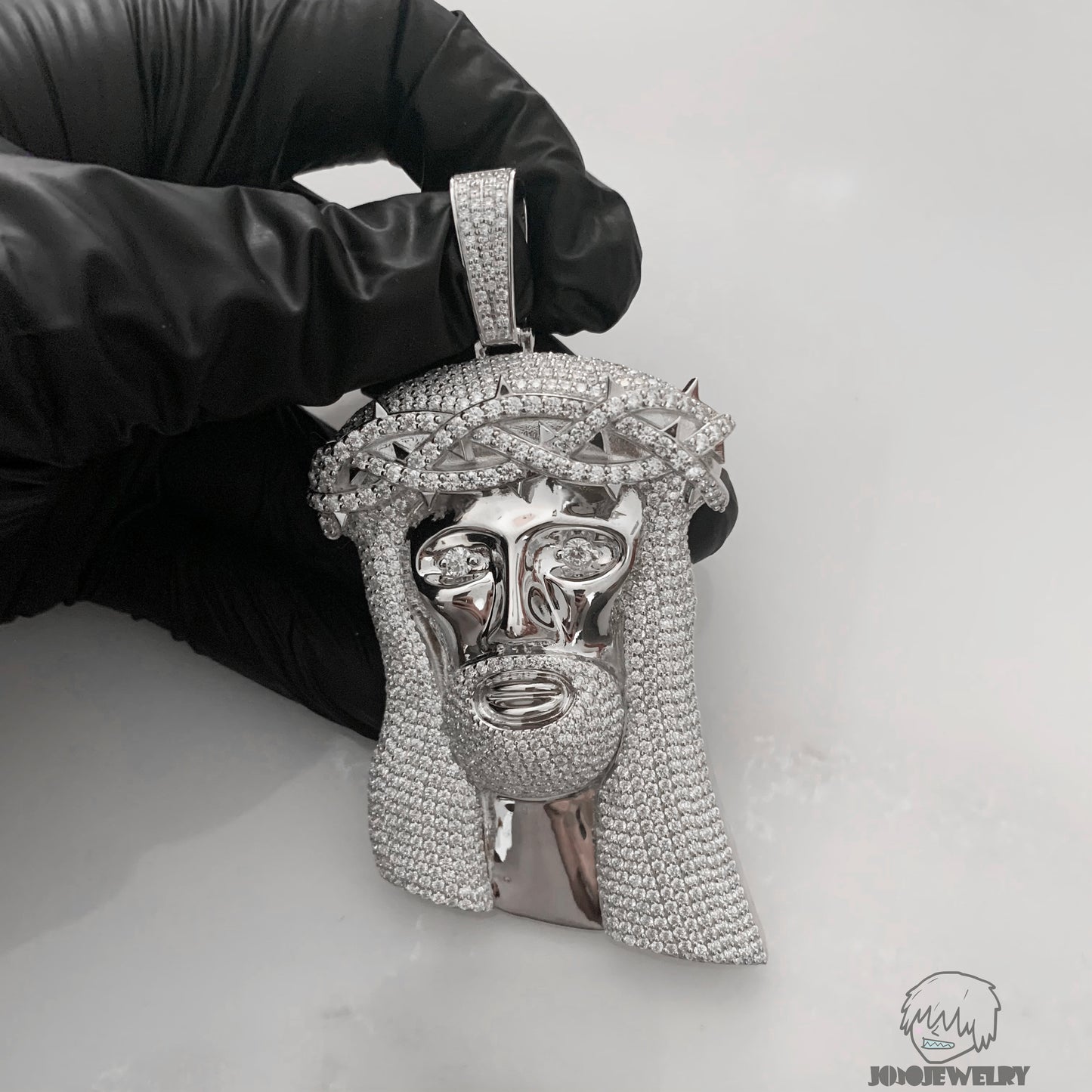 Iced Moissanite Jesus Pendant