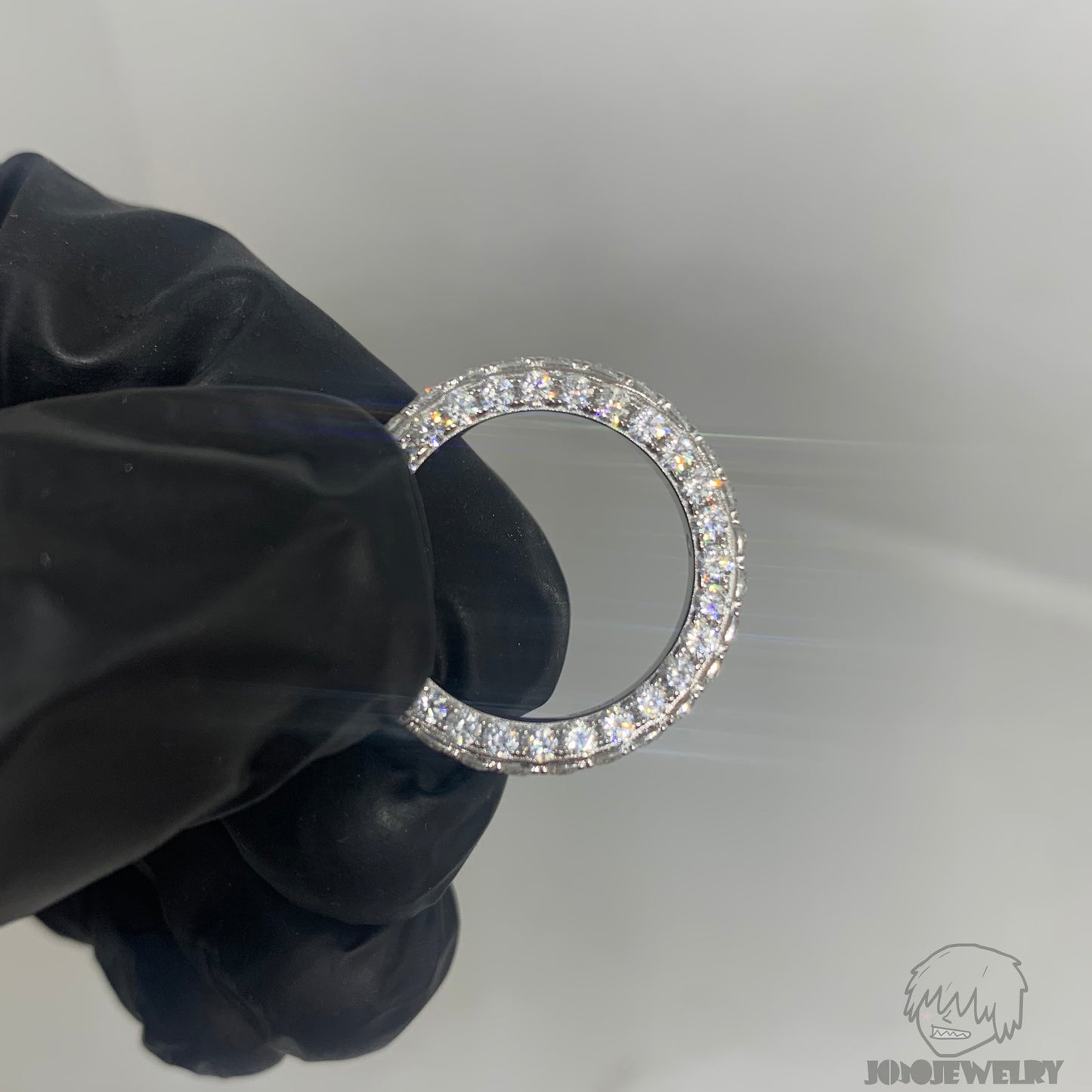 Triple Row Iced Eternity Ring