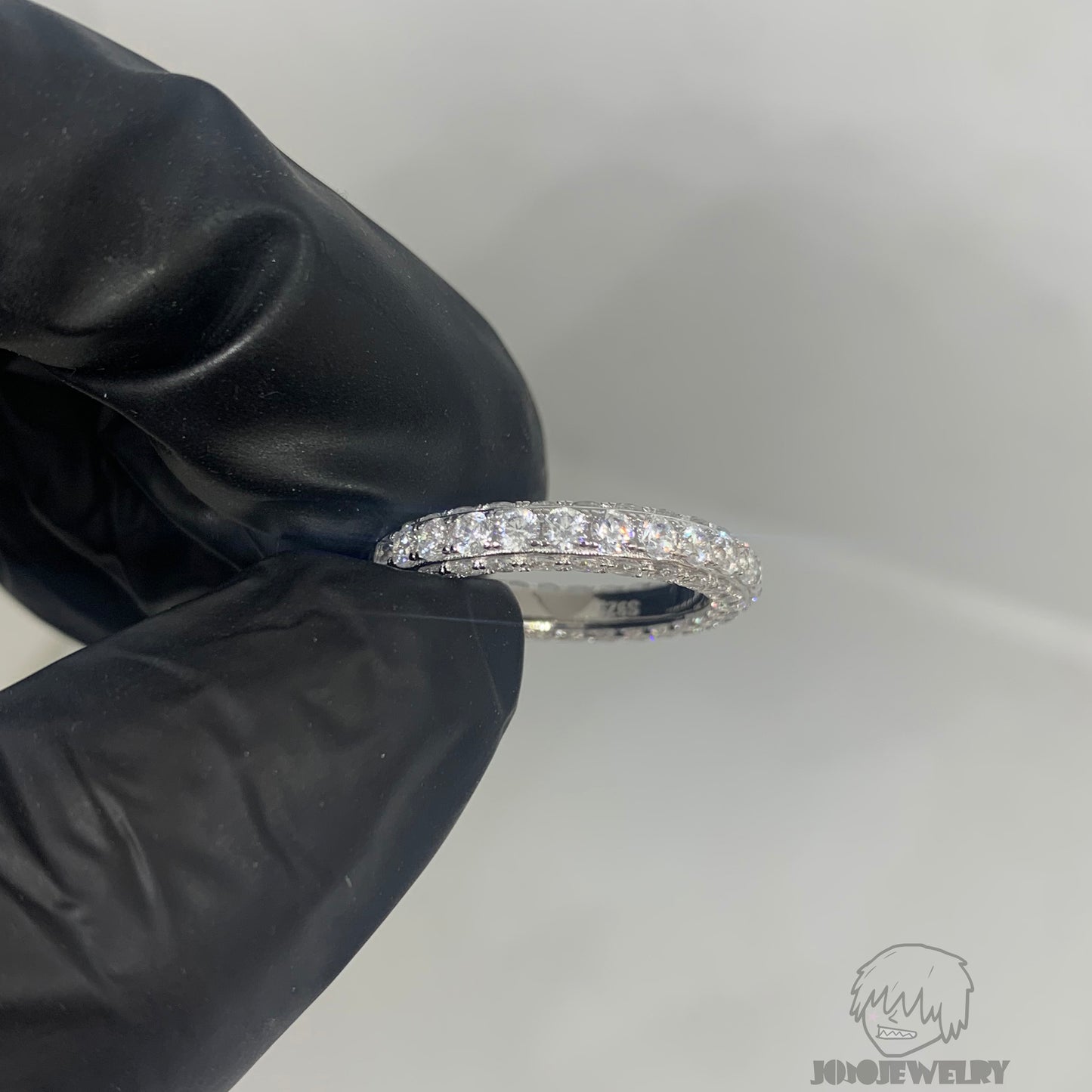 Triple Row Iced Eternity Ring