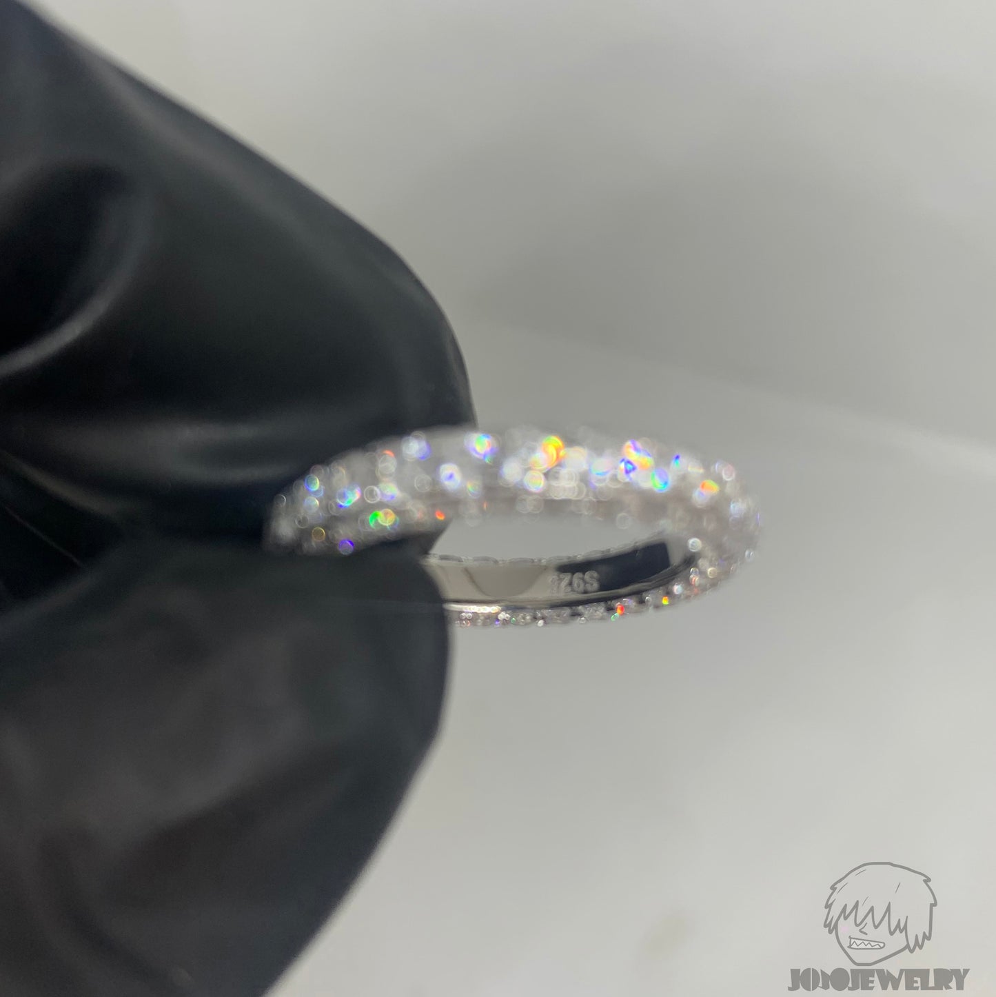 Triple Row Iced Eternity Ring