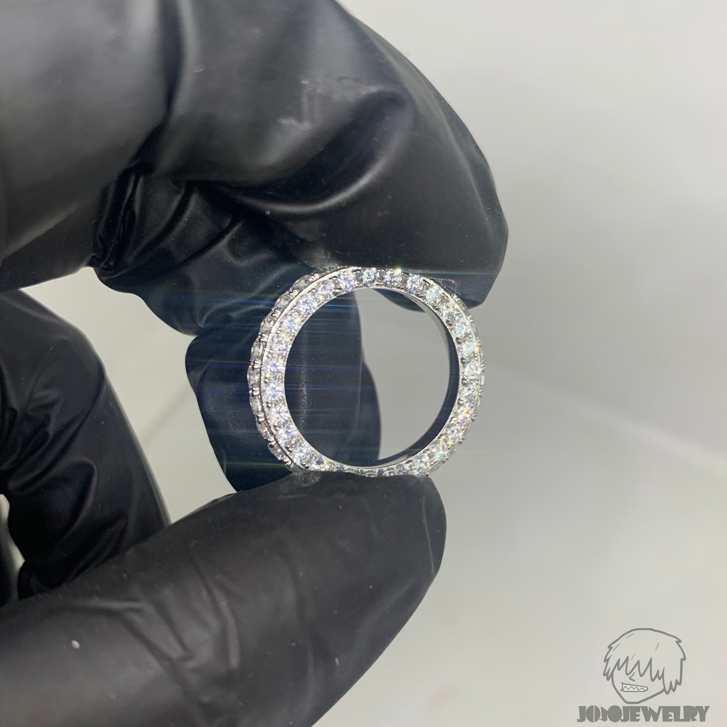 Triple Row Iced Eternity Ring