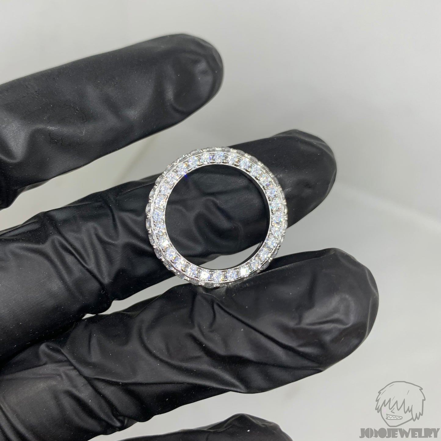 Triple Row Iced Eternity Ring
