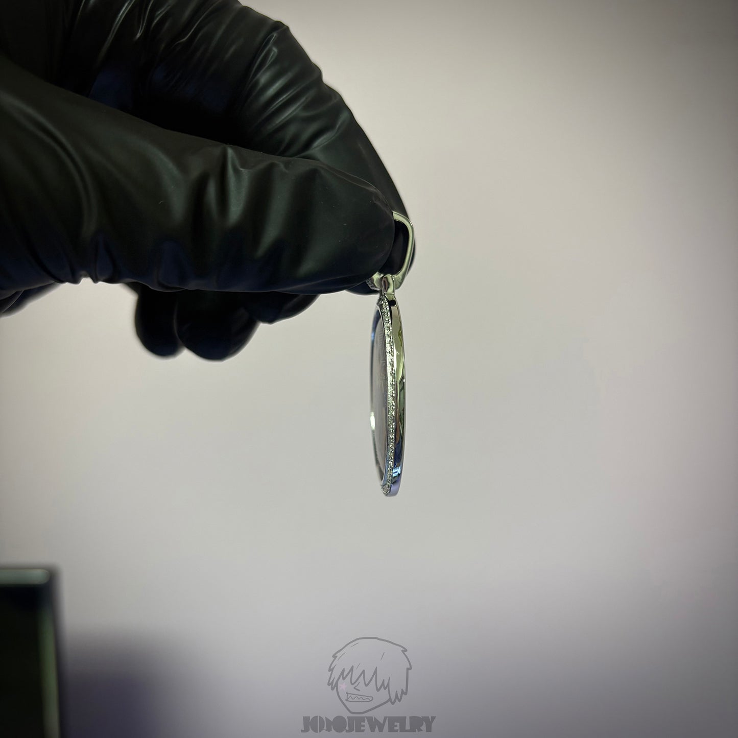 Photo Memory Pendant 鑲鑽照片框 記憶懷念吊墜項鍊 莫桑石鑲嵌