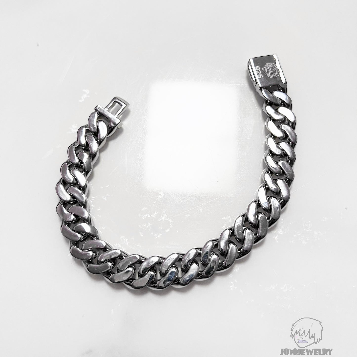12mm 925 Sterling Silver Moissanite Iced Cuban Chain