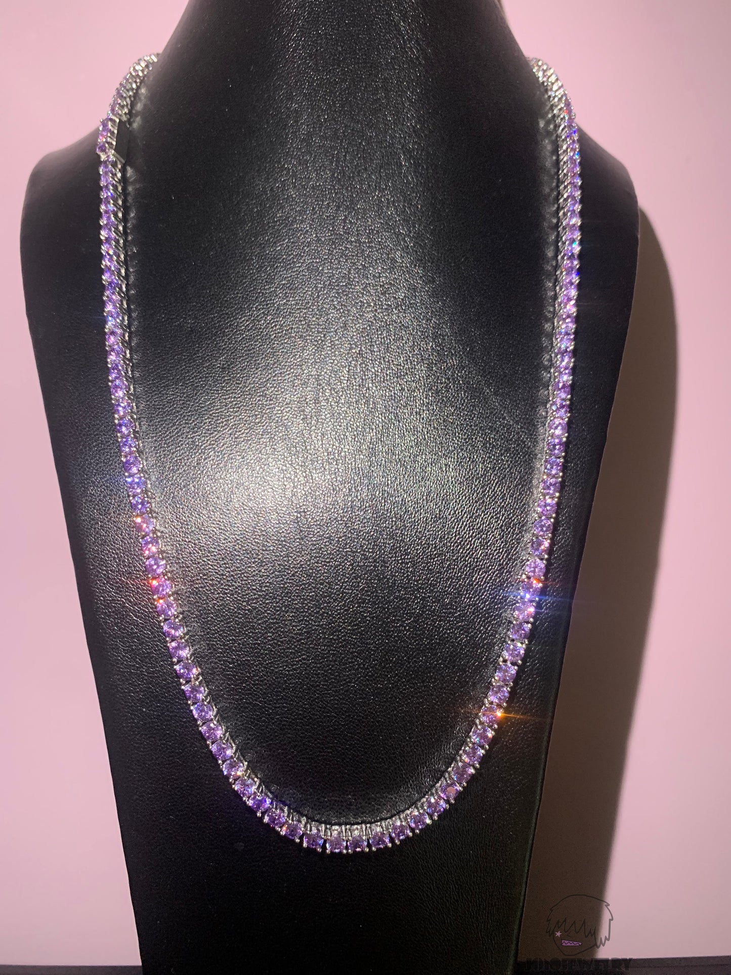 3mm 925 Silver Purple Tennis Chain