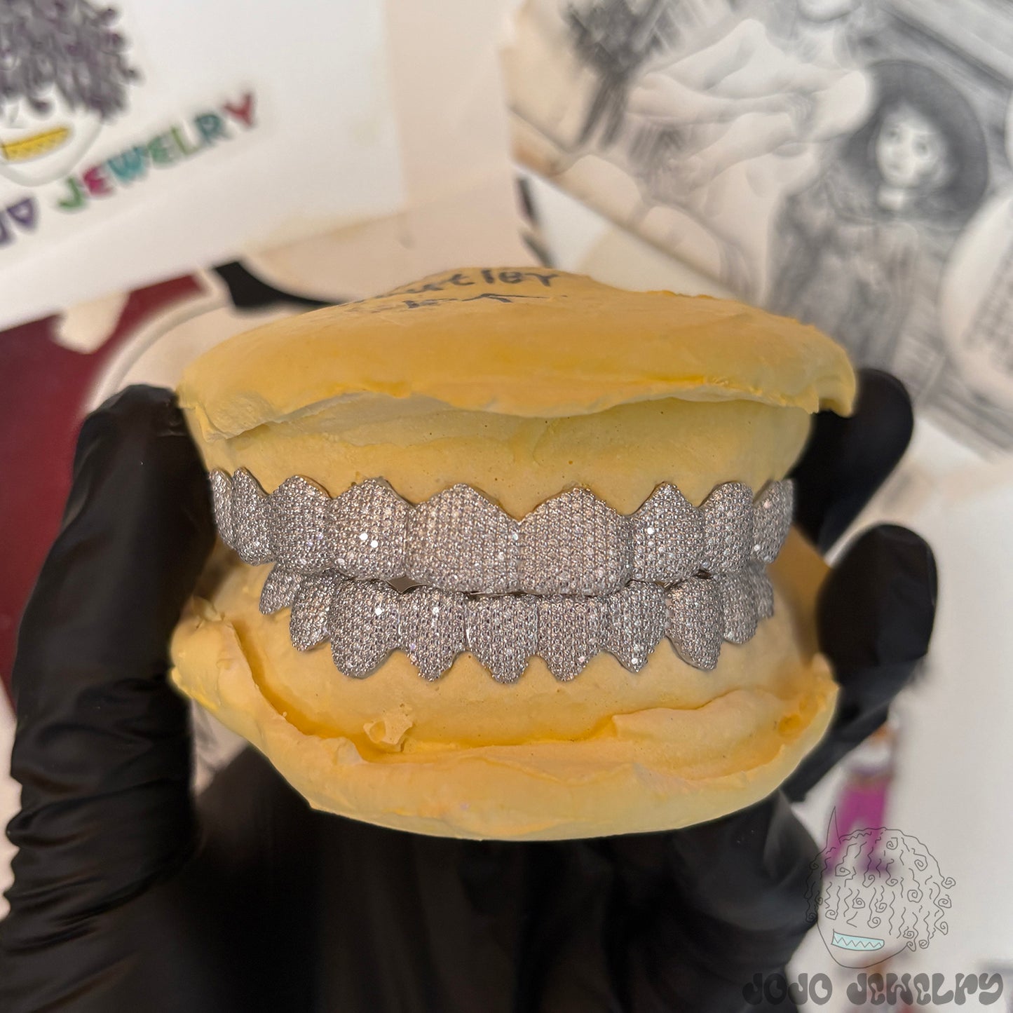 1mm Iced VVS Moissanite Grillz
