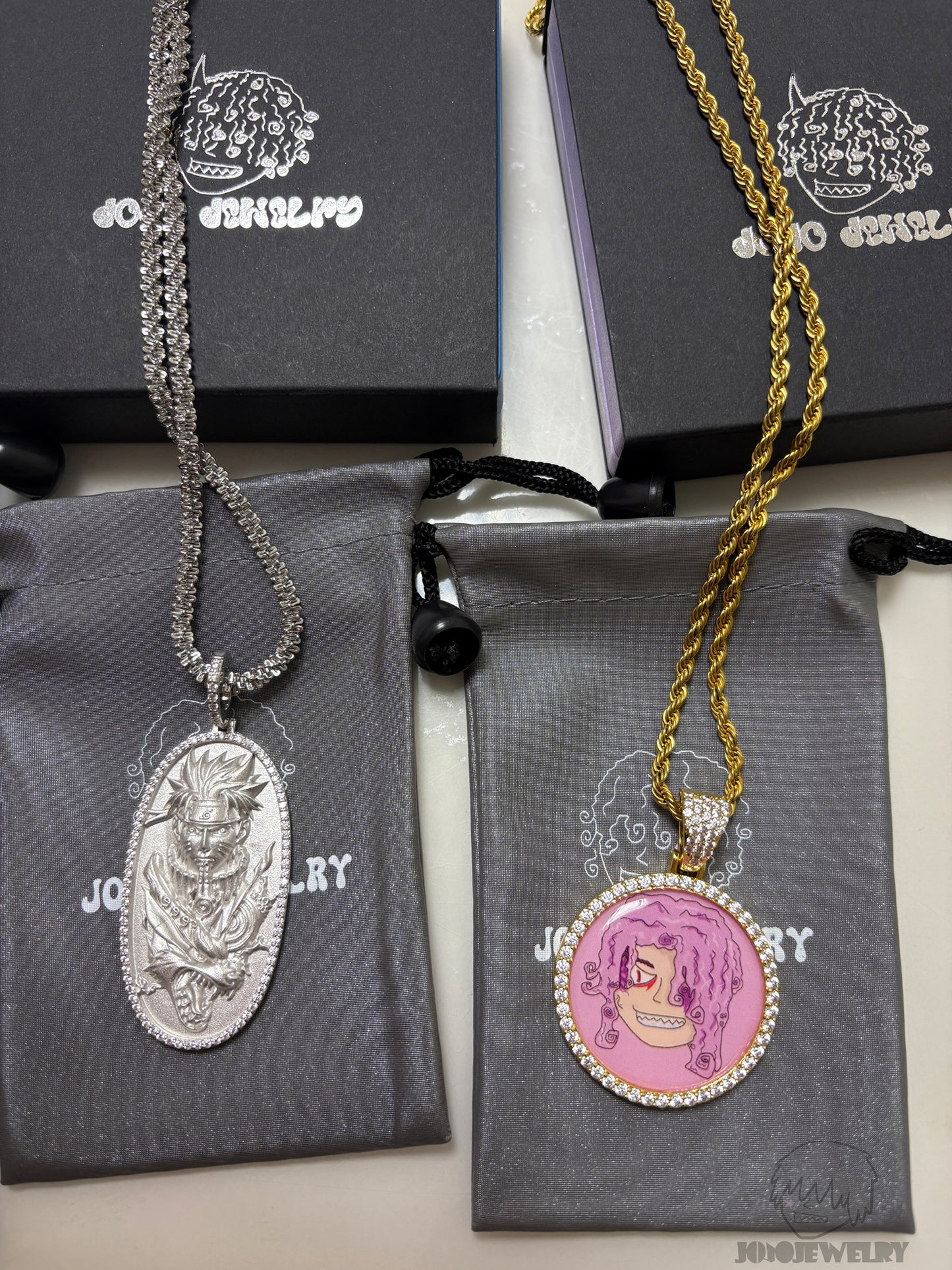 Naruto Nine-Tails Dragon Medallion Pendant 鑽框 鳴人九尾之力 浮雕吊墜