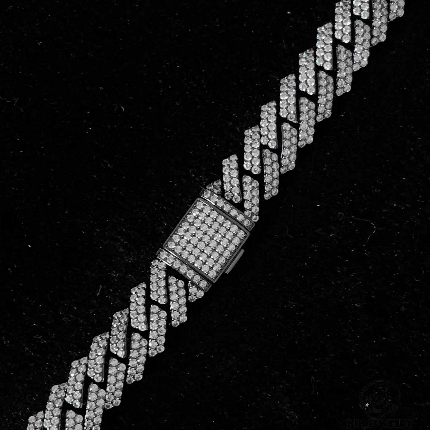 12mm Black Iced Out Cuban Link Chain