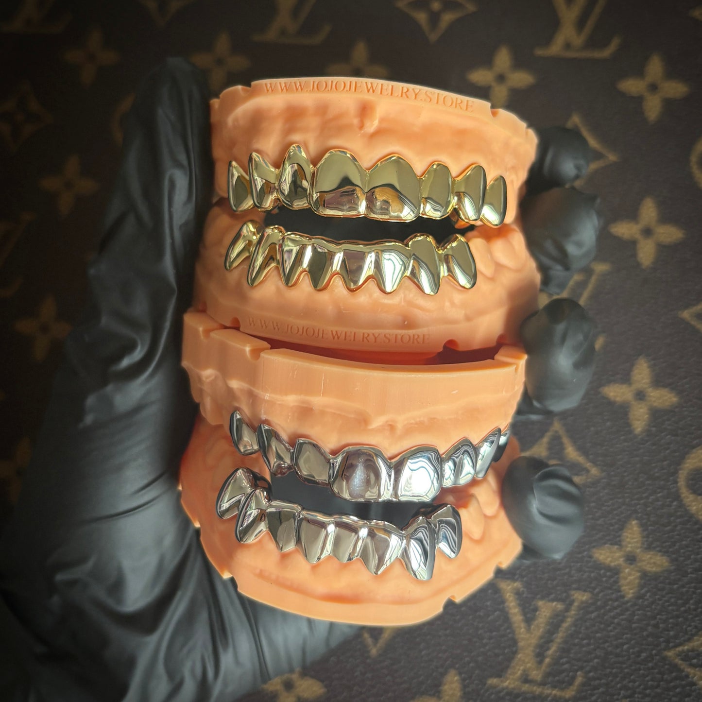 14K Gold & Silver Plain Grillz