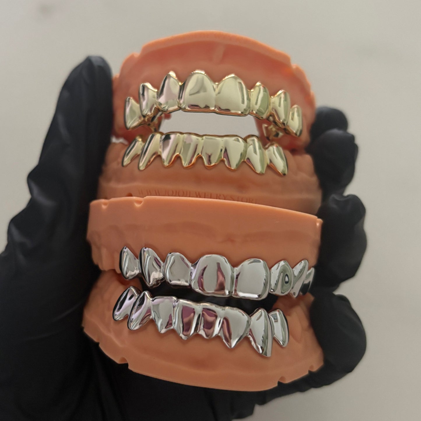 14K Gold & Silver Plain Grillz
