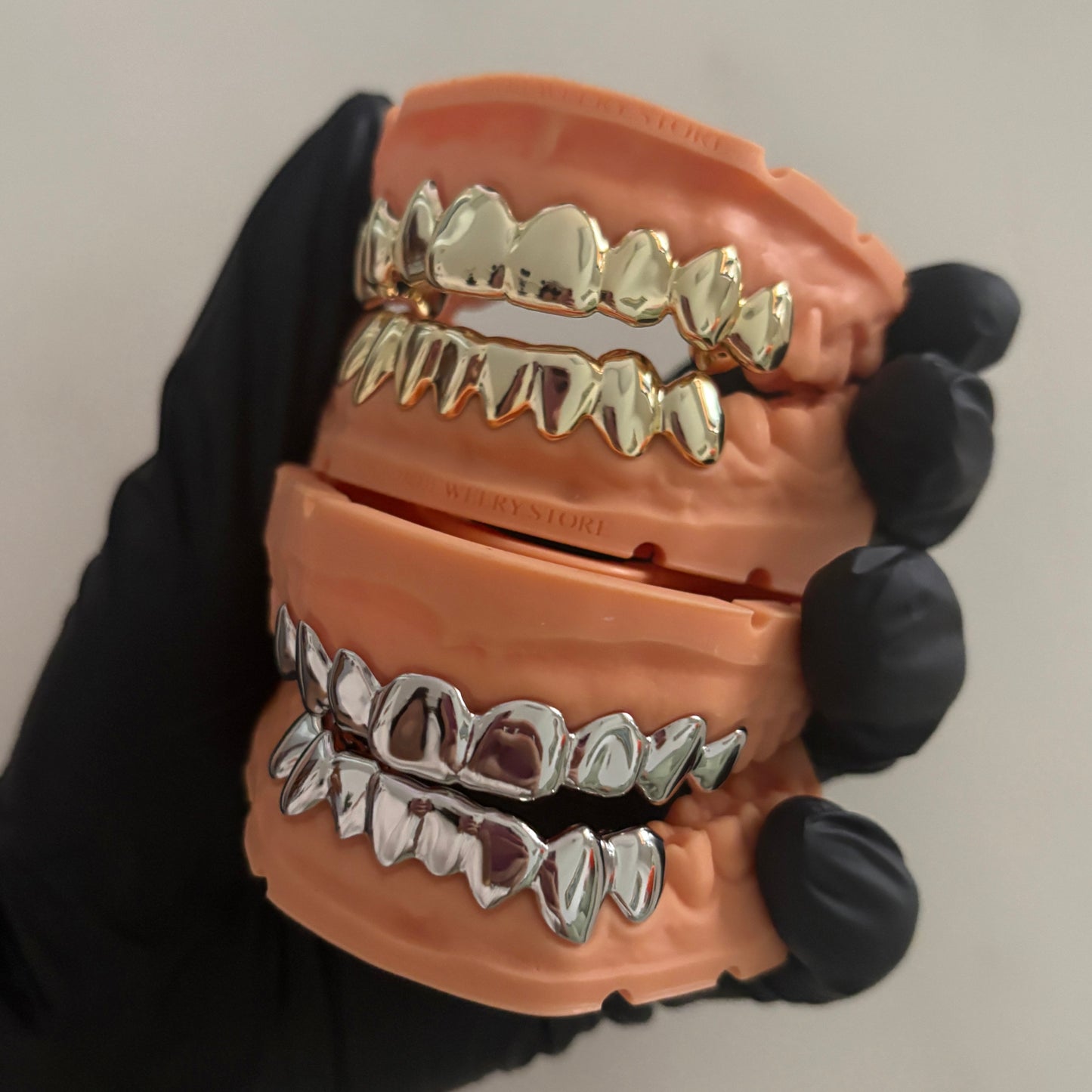 14K Gold & Silver Plain Grillz