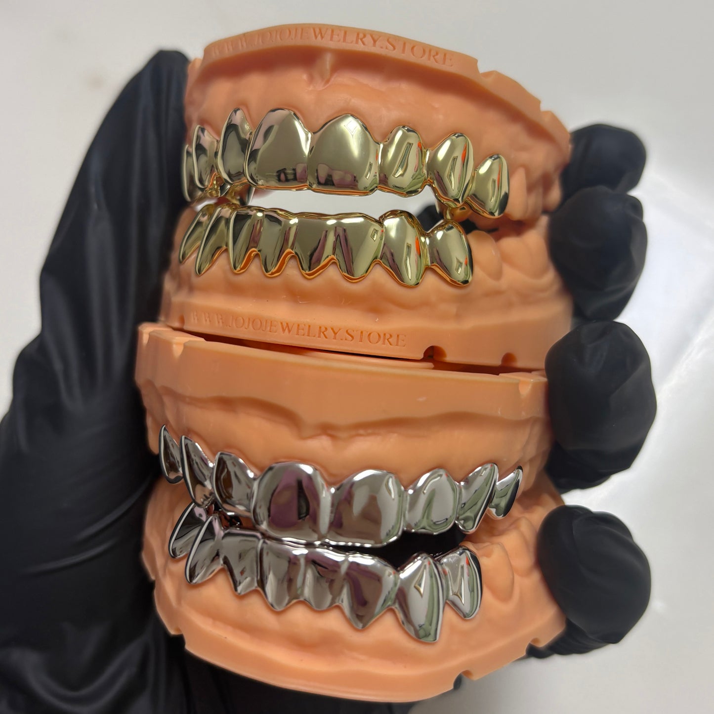 14K Gold & Silver Plain Grillz