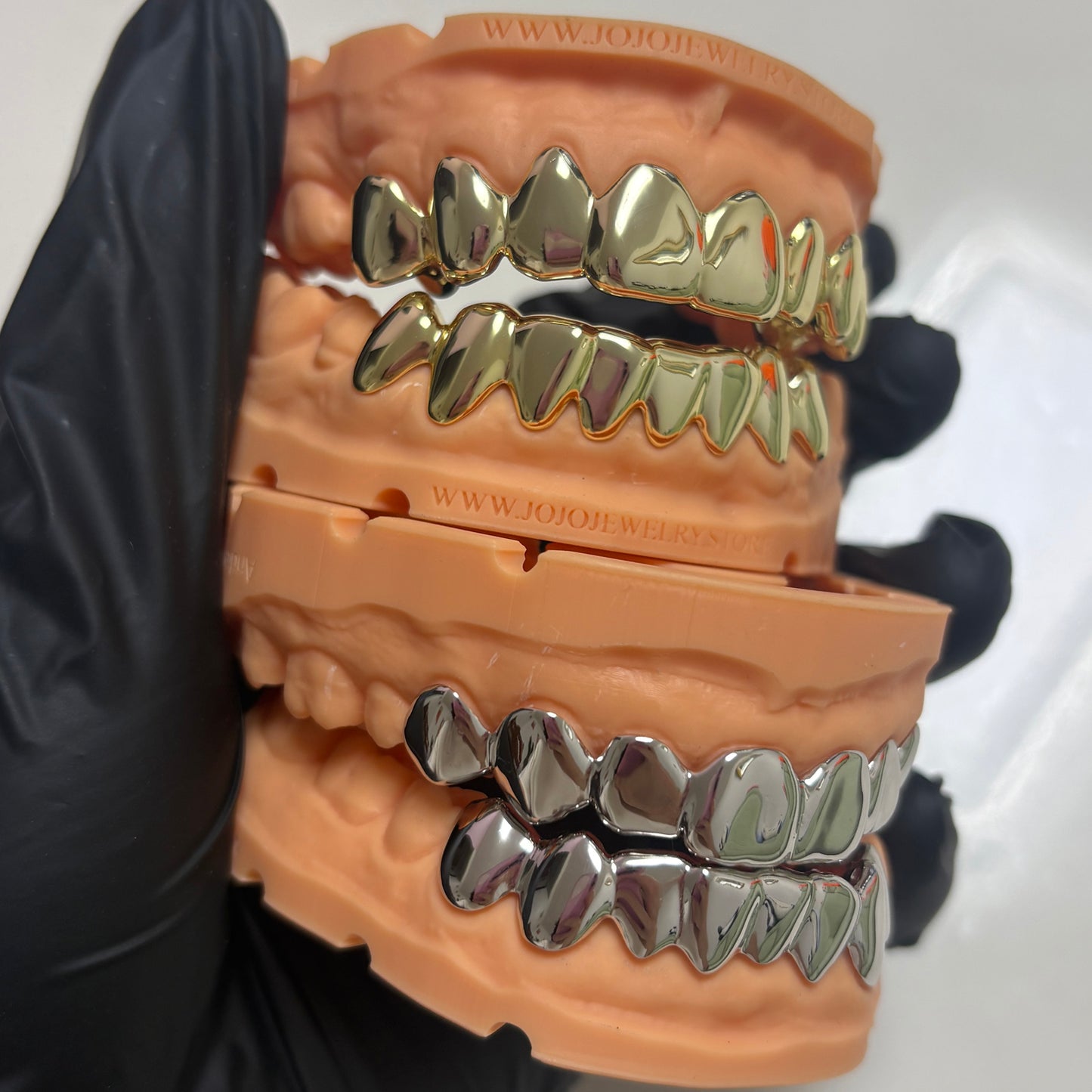 14K Gold & Silver Plain Grillz