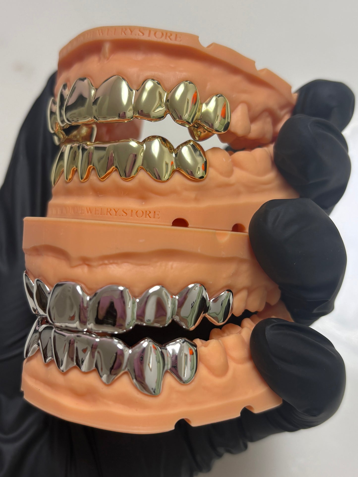 14K Gold & Silver Plain Grillz