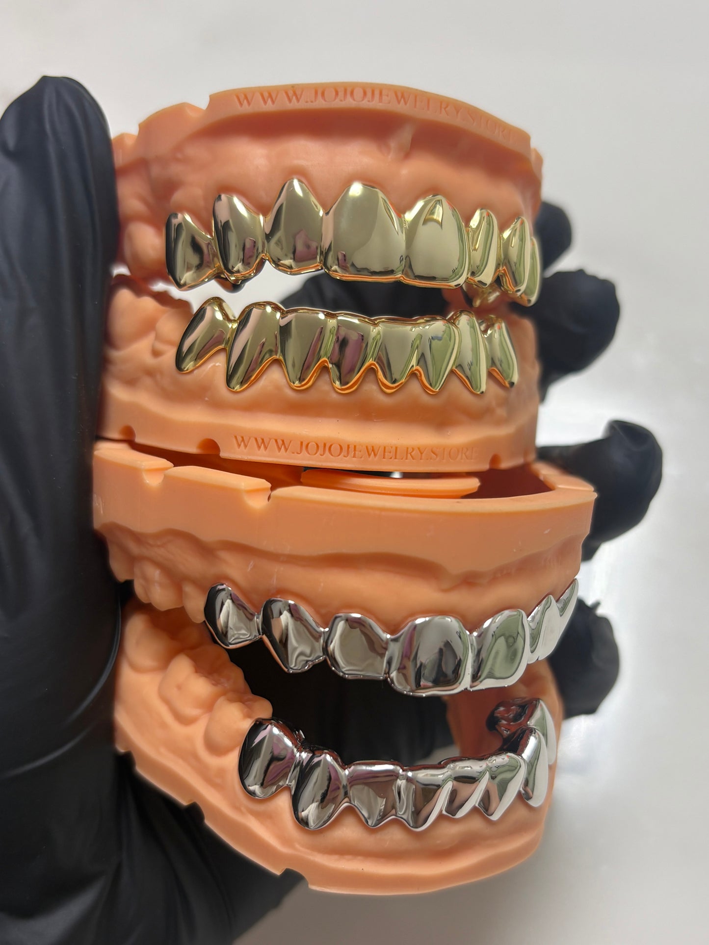 14K Gold & Silver Plain Grillz