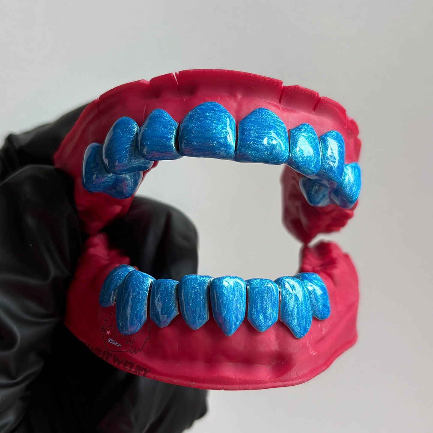 Ocean Blue Enamel Effect Grillz
