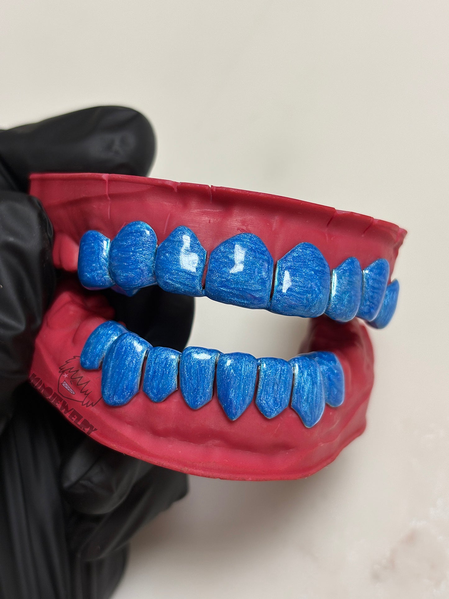 Ocean Blue Enamel Effect Grillz