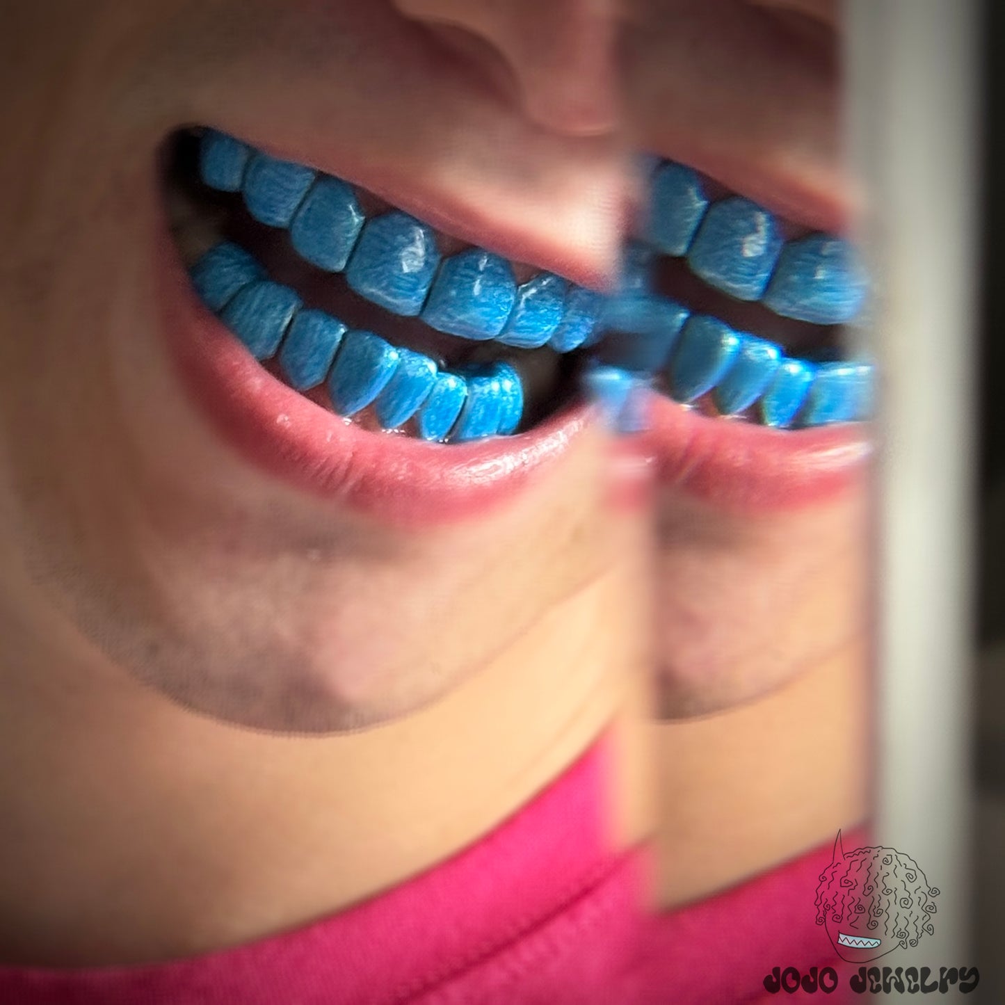 Ocean Blue Enamel Effect Grillz