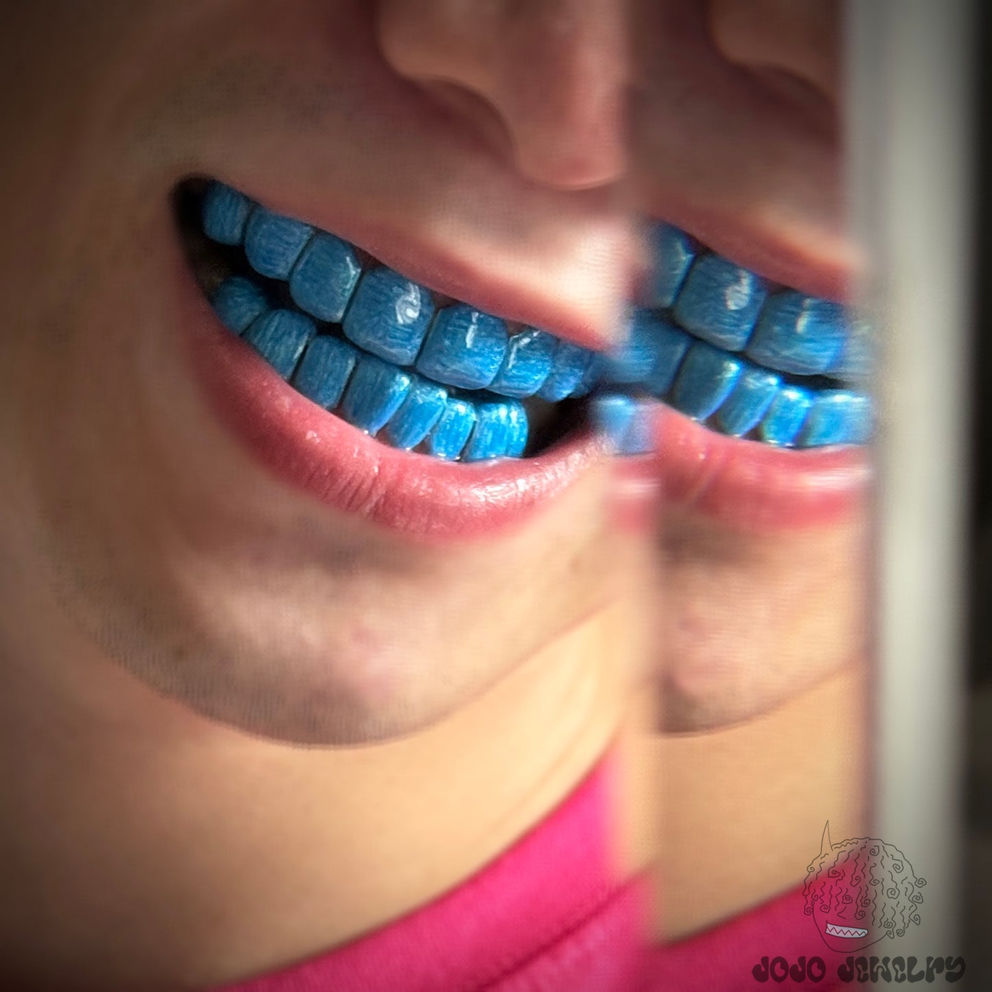 Ocean Blue Enamel Effect Grillz