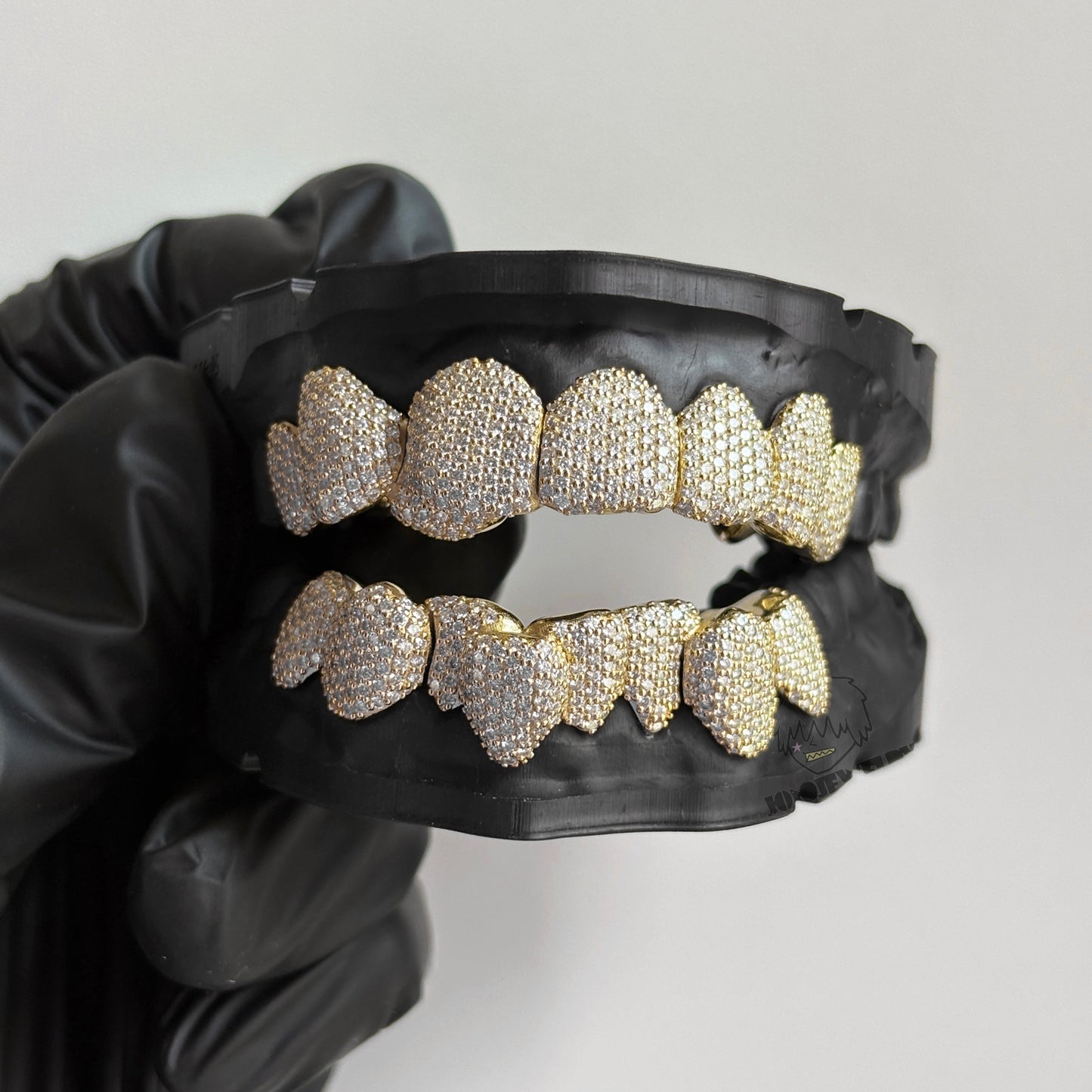 14K Gold Perm Cut  Iced VVS Moissanite Grillz