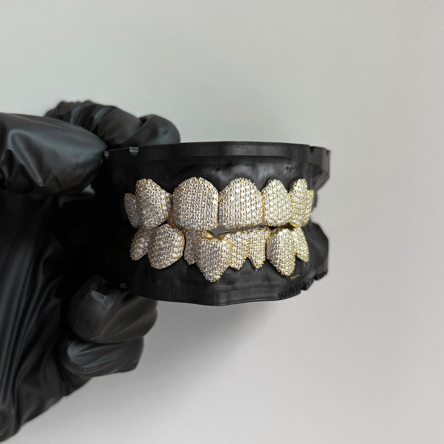 14K Gold Perm Cut  Iced VVS Moissanite Grillz